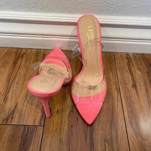 Women Hot Pink Avera Style High Heels - Picture 4 of 4